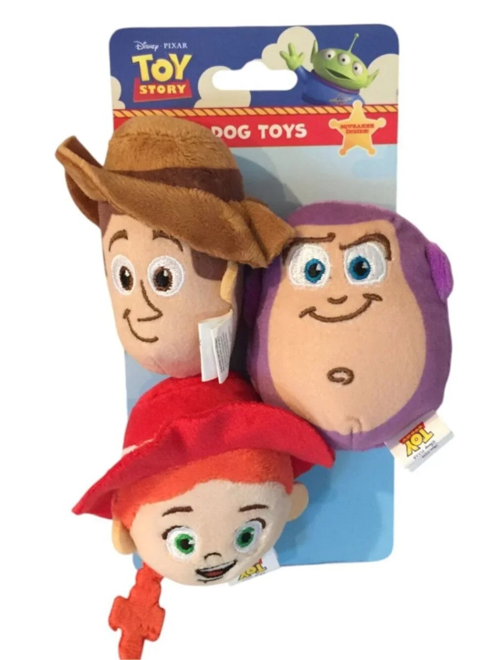 Disney Pixar Toy Story 3 Piece Set Jessie Woody Buzz Plush Squeak Crinkle Dog To